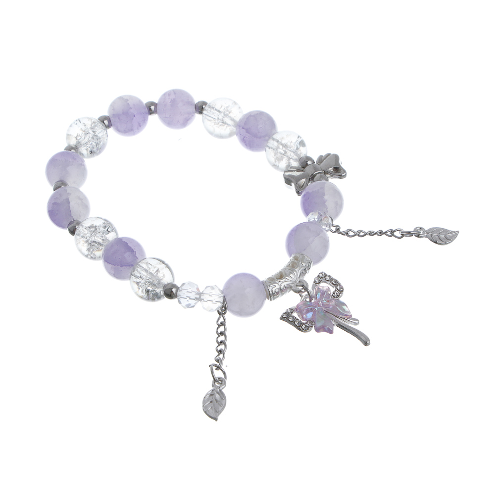 ЮНИLOOK Браслет с декором, d7см, d бусин 1см, 6 цветов, стекло, #4, арт.№ 316-381