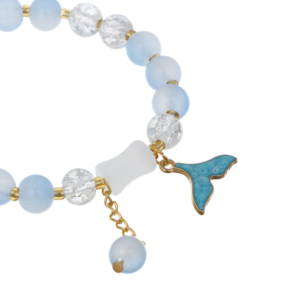 ЮНИLOOK Браслет с декором, d7см, d бусин 0,8мм, 6 цветов, стекло, #5, арт.№ 316-382