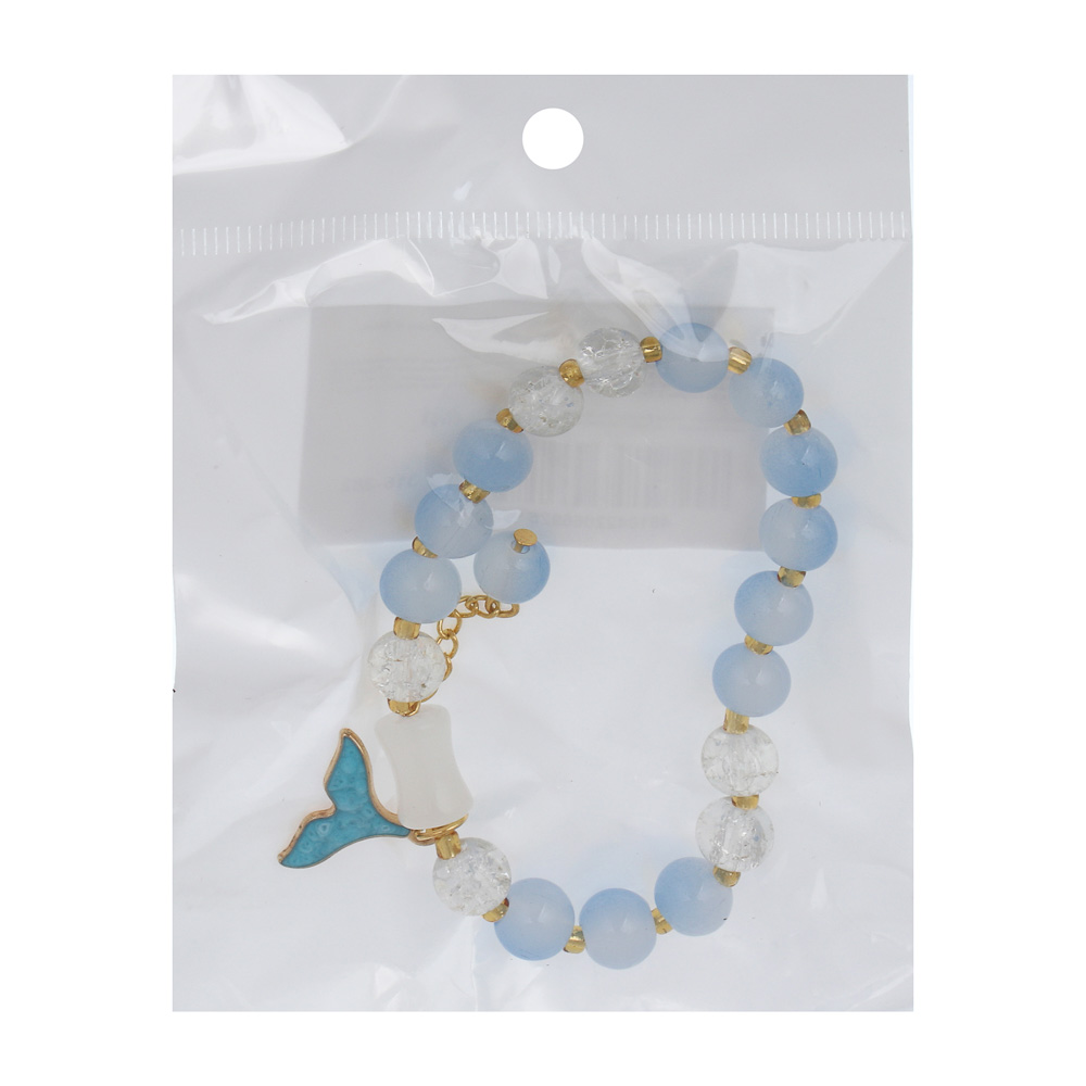 ЮНИLOOK Браслет с декором, d7см, d бусин 0,8мм, 6 цветов, стекло, #5, арт.№ 316-382