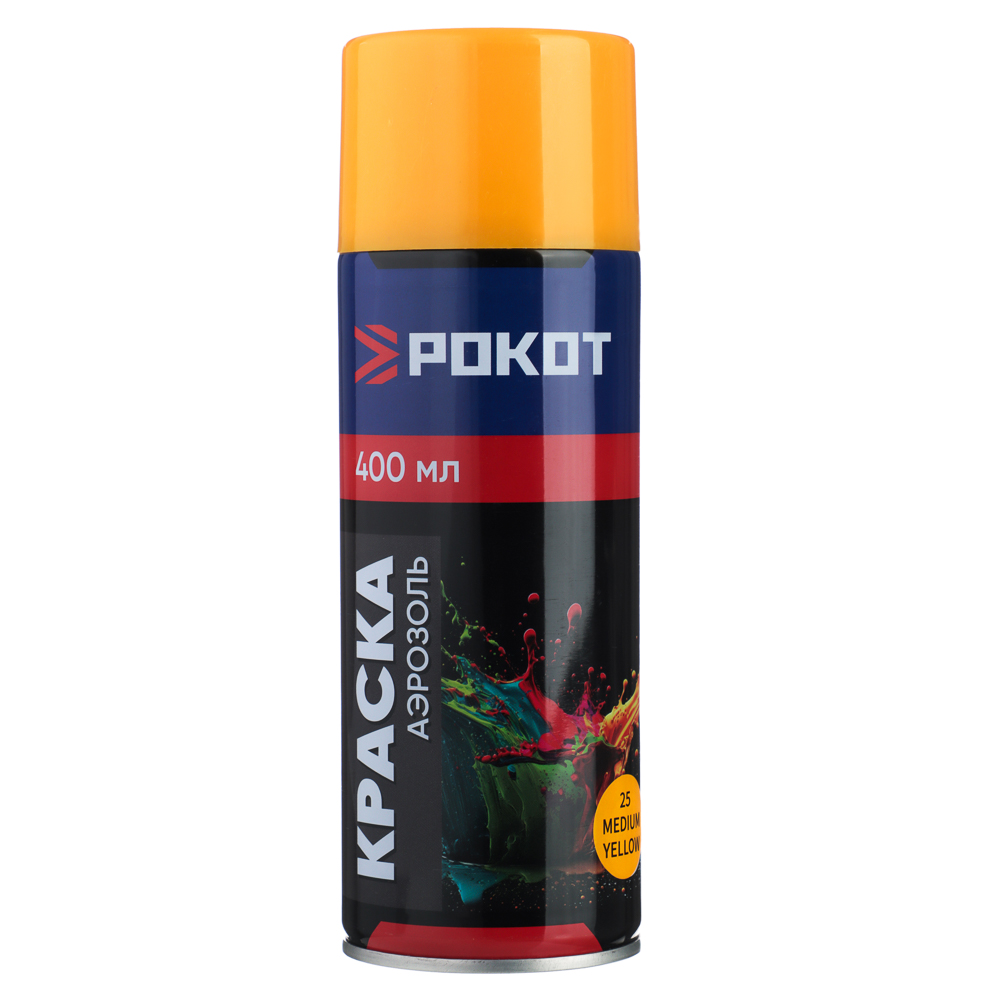 РОКОТ Краска аэрозоль 400мл, желтая 06(9001/25), арт.№ 759-058