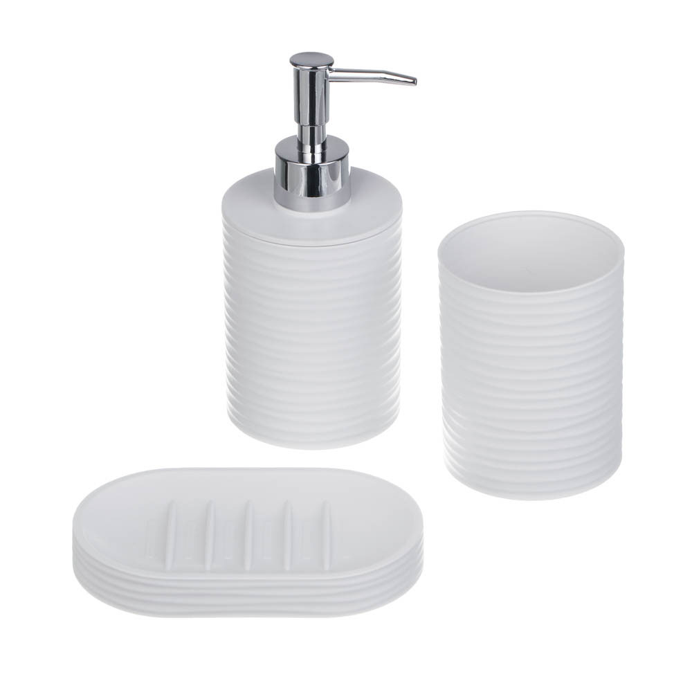 Стакан для ванной комнаты тм VETTA Тренто, пластик, PP, белый, 7,5х7,5х10см, арт.№ 463-580