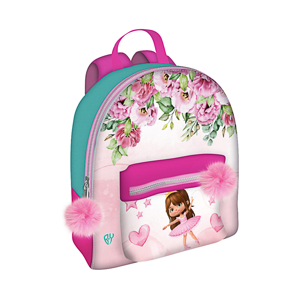 Рюкзак детский 29x15x13см, 1 отделение, "Гимнастка", полиэстер, арт.№ R21-103