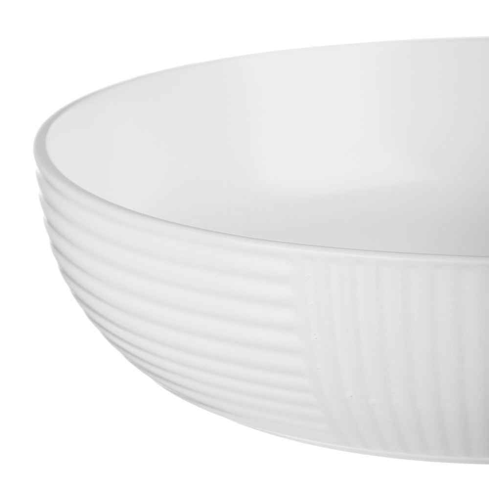 MILLIMI Монблан тарелка для супа 20x5см, 800мл, керамика, белый, арт.№ 824-216