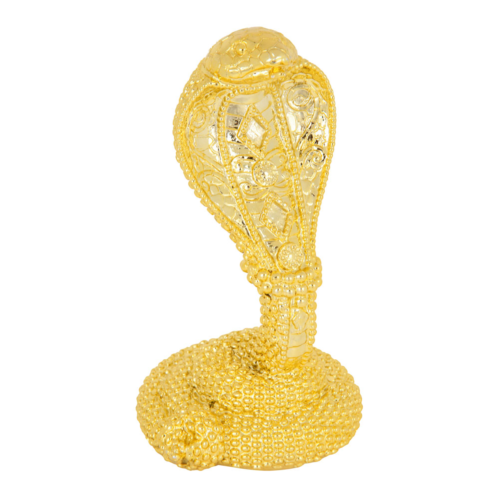 СНОУ БУМ Сувенир "Индийская кобра" 8,2х8,2х15,5 см, полистоун, золото, арт.№ 398-815