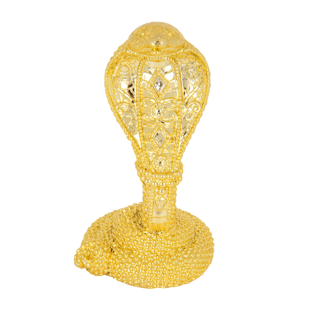 СНОУ БУМ Сувенир "Индийская кобра" 8,2х8,2х15,5 см, полистоун, золото, арт.№ 398-815