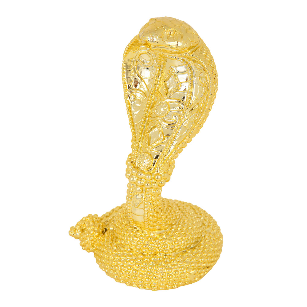 СНОУ БУМ Сувенир "Индийская кобра" 8,2х8,2х15,5 см, полистоун, золото, арт.№ 398-815