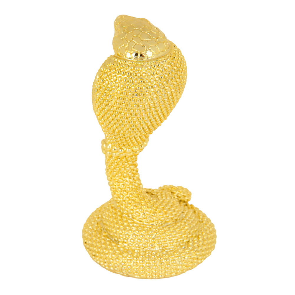 СНОУ БУМ Сувенир "Индийская кобра" 8,2х8,2х15,5 см, полистоун, золото, арт.№ 398-815