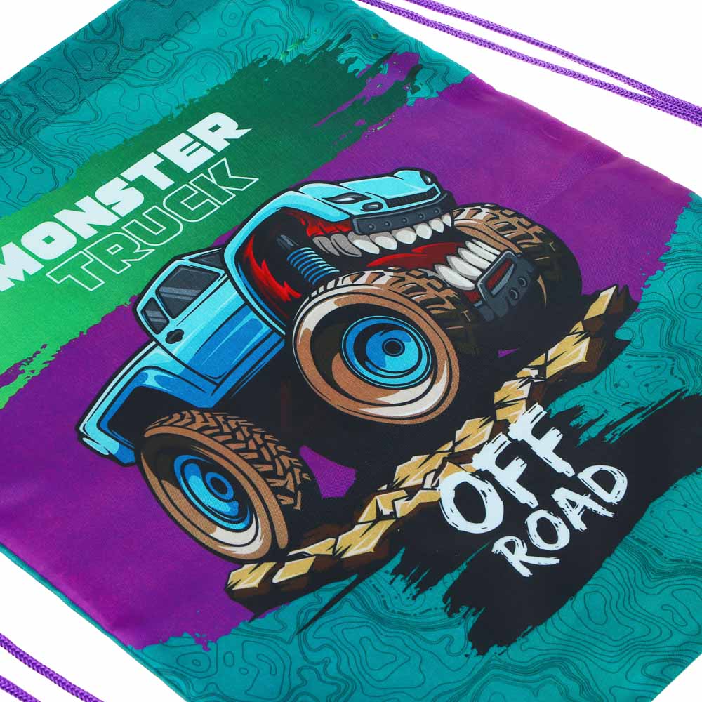 МОНСТР ТРАК мешок для сменной обуви на завязках, 34,8x41,5см, полиэстер, арт.№ 233-103