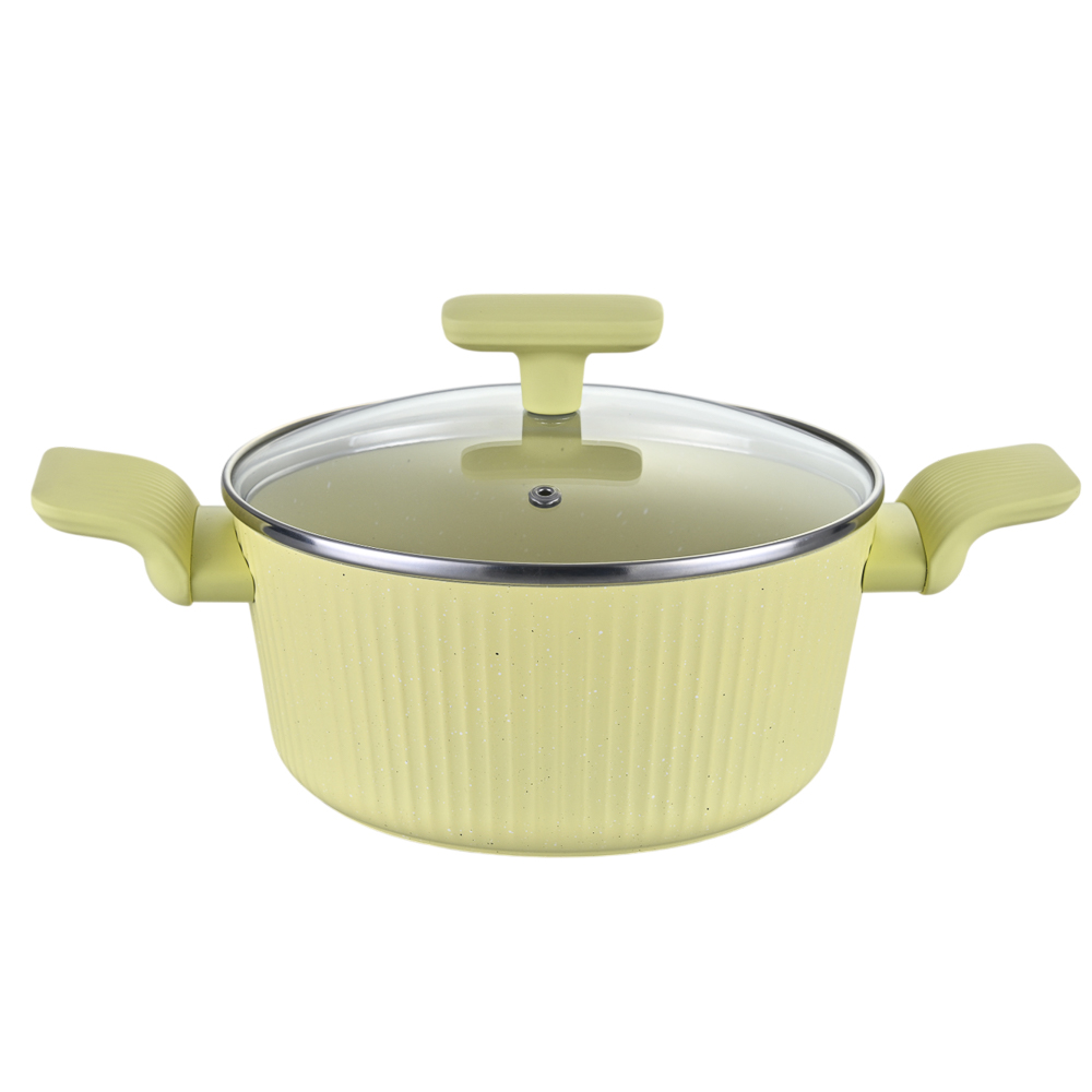 Кастрюля тм SATOSHI Орра, 2,3л, d20см, с крышкой, антипригарное покрытие мрамор, индукция, 2 цвета, арт.№ 846-787