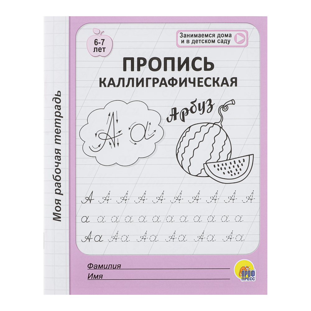 Книга "Моя рабочая тетрадь", 20,5х17 см, 32 стр., 6 дизайнов, арт.№ 876-109