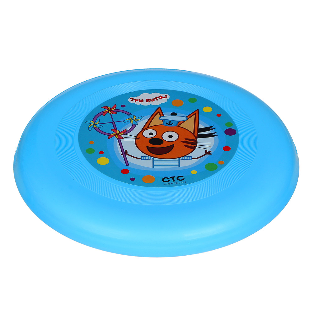 ИГРОЛЕНД Летающая тарелка "Три кота", 19-20см, пластик, 2 цвета, арт.№ 900-019
