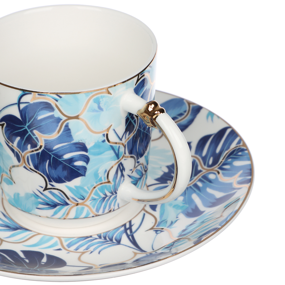 MILLIMI Монстера Набор чайный 2 пр., 200мл, 15см, фарфор, арт.№ 802-471