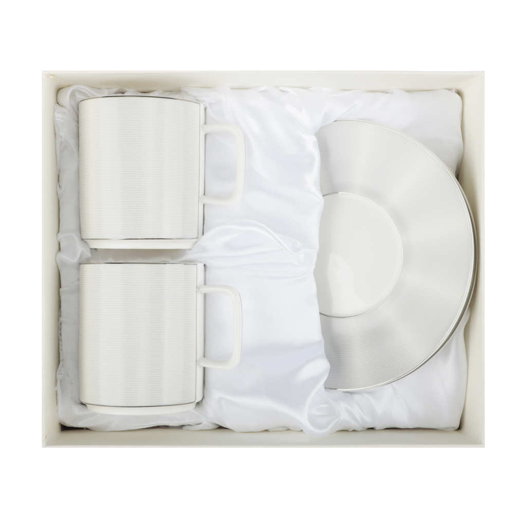 MILLIMI Сильвер Набор чайный 4 пр., 220мл, 15см, фарфор, арт.№ 802-473