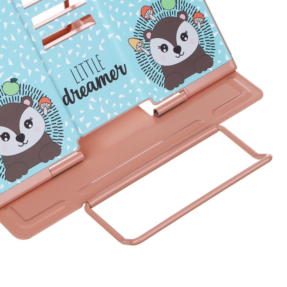 ЕЖИК Подставка для книг, для А5, 21х16,5х19см, металл с цветной печатью, пакет, арт.№ 234-056