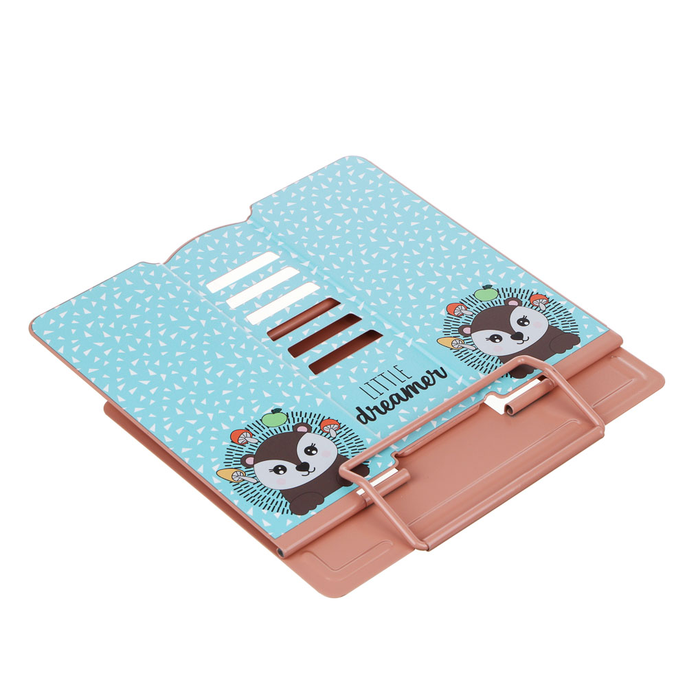 ЕЖИК Подставка для книг, для А5, 21х16,5х19см, металл с цветной печатью, пакет, арт.№ 234-056