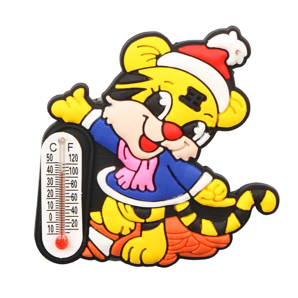 СНОУ БУМ Магнит с термометром Символ Года 2022, ПВХ, 5,5х4см, 6 цветов, арт.№ 359-804