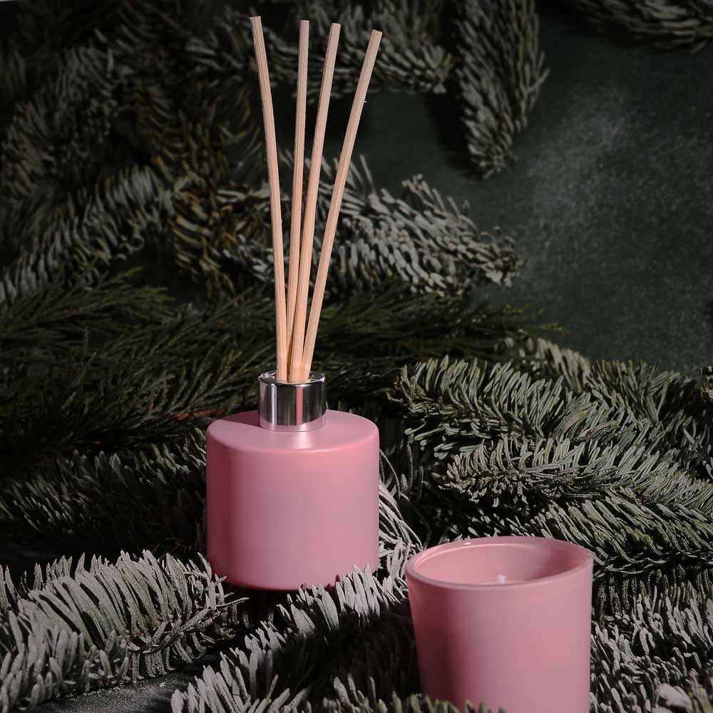 NEW GALAXY Набор ароматизатор-диффузор и свеча, ваниль/кокос,океан,цветочн,магич. ночь 40мл, 50г, арт.№ 778-110