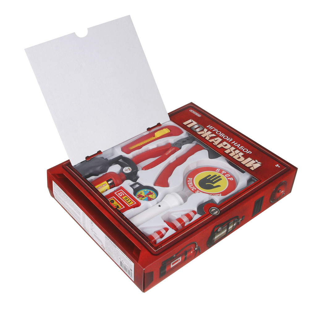 Игровой набор "Профессии", пожарный, свет, 2хАА, ABS, PP, тм ИГРОЛЕНД, арт.№ 276-212