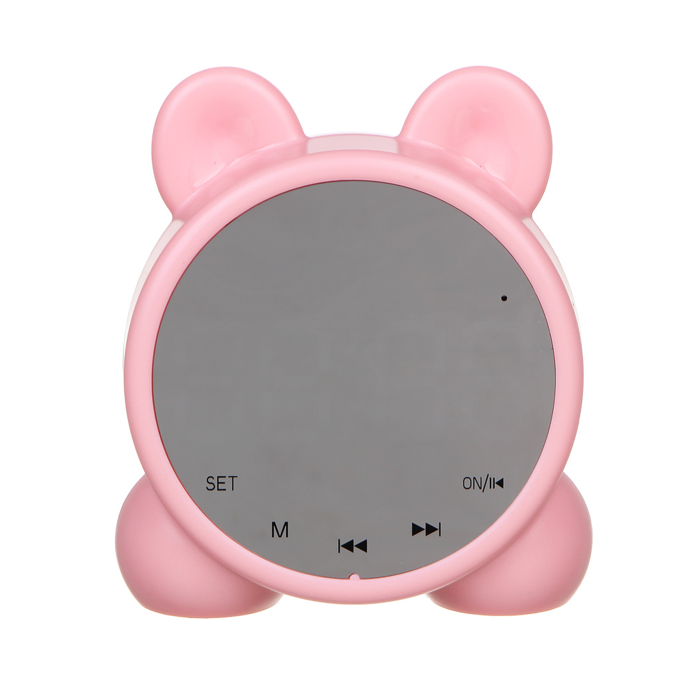 LADECOR CHRONO Часы-будильник с циферблатом 8х9.5х3.5см, FM, колонка, блютус, USB, пластик, 2 цвета, арт.№ 529-198