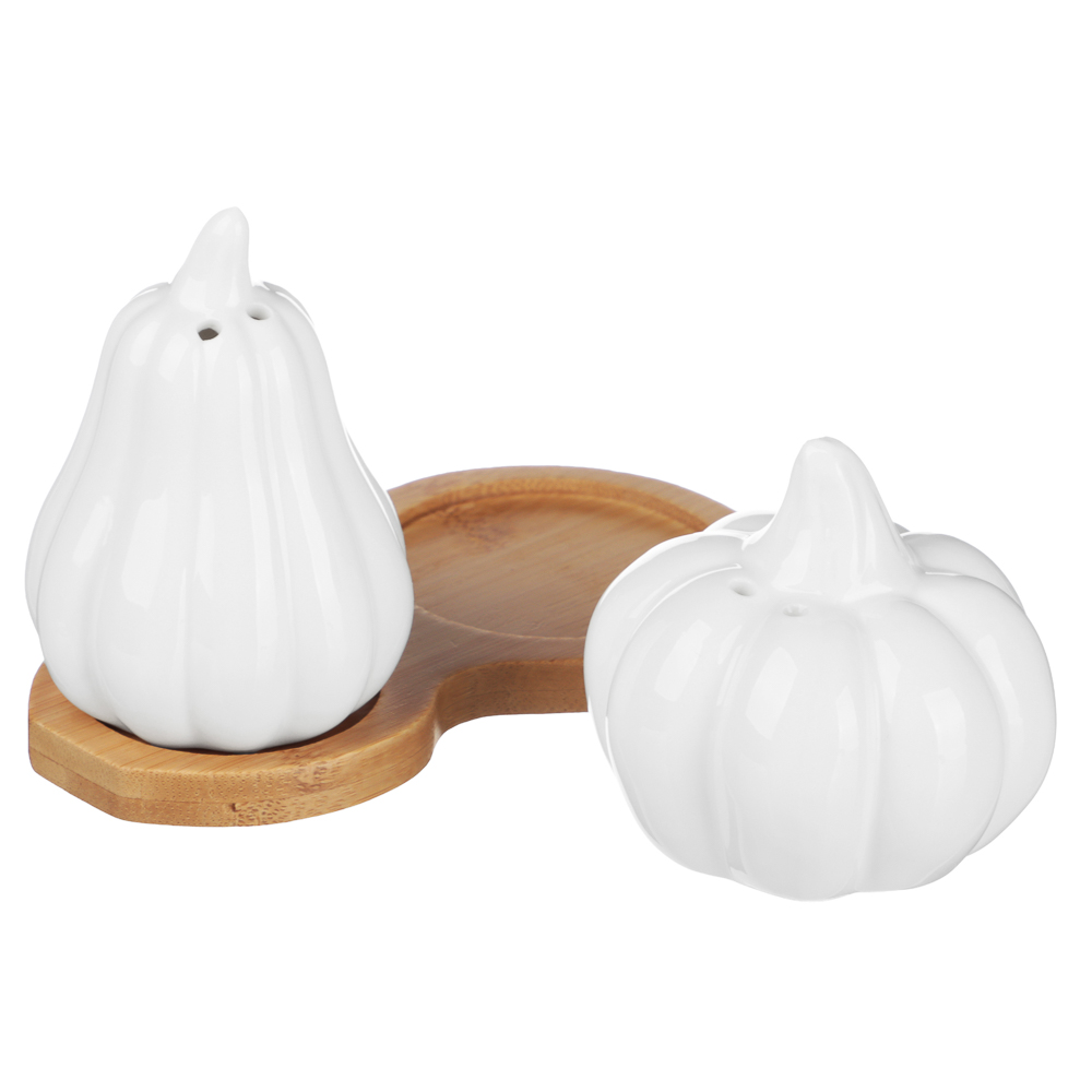 Набор для специй Тыквы тм MILLIMI, 80мл + 70мл, фарфор, бамбук, арт.№ 816-281