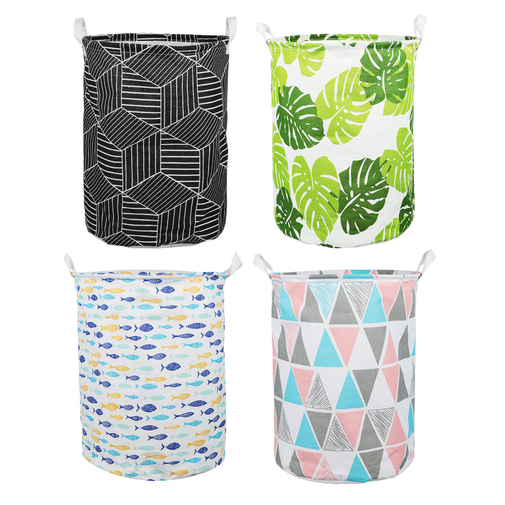 Корзина для белья с ручками тм VETTA Барселона, текстиль, 35х45см, 4 дизайна, арт.№ 457-442