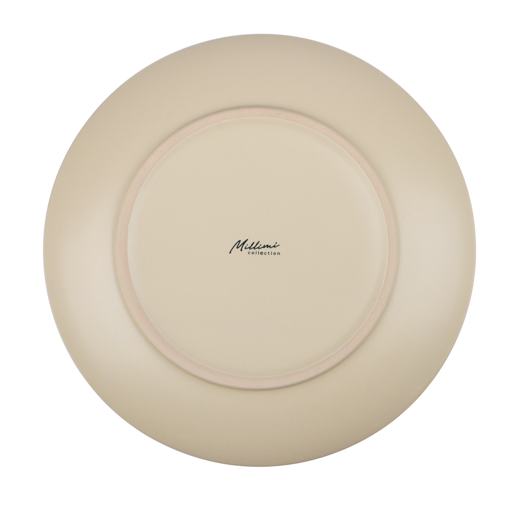 Набор столовой посуды MILLIMI 16 предметов (тарелка 26 см х 4 шт., тарелка 20 см х 4 шт., салатник 650 мл х 4 шт., кружка 340 мл х 4 шт.), керамика, кремовый, арт.№ 824-235