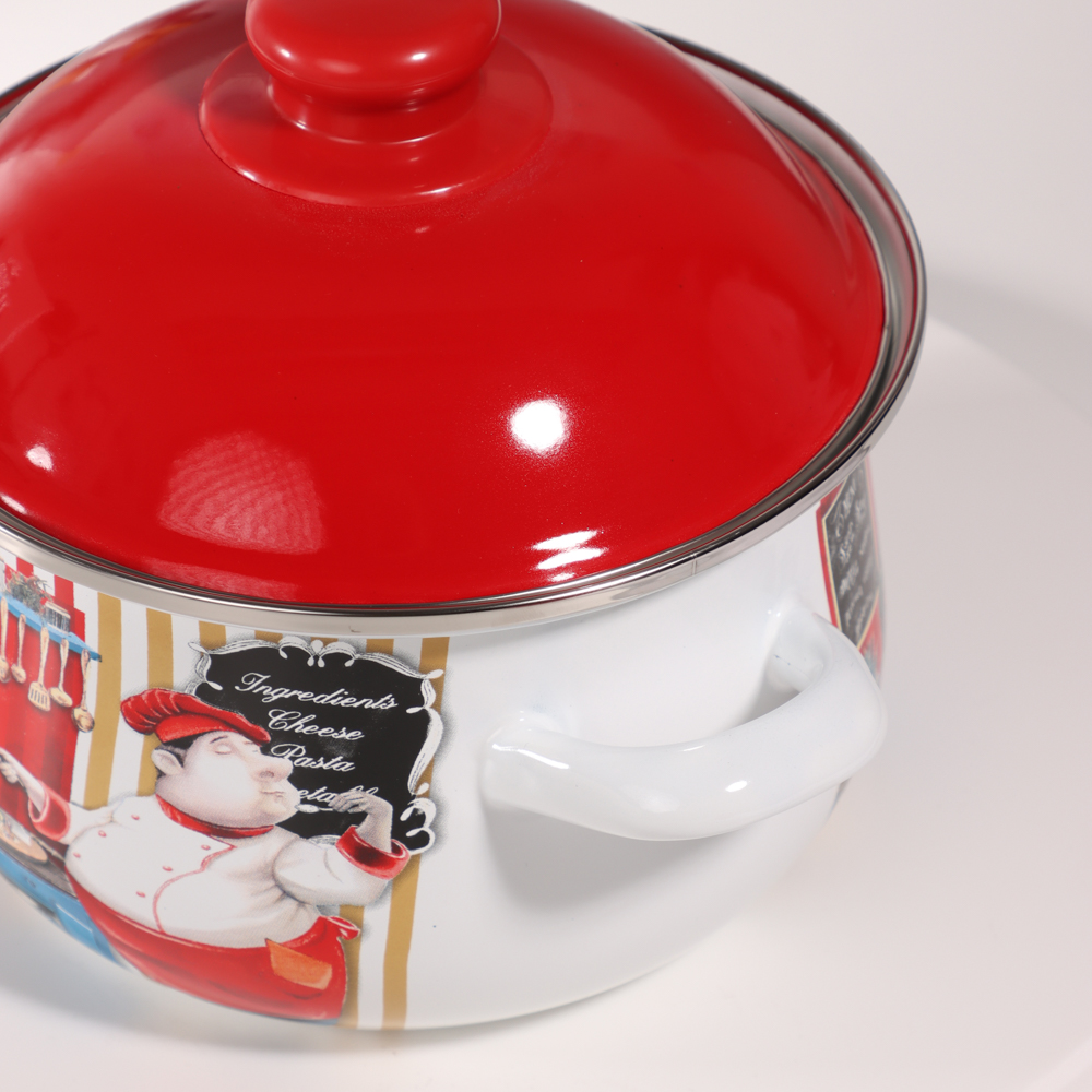 VETTA Повар Кастрюля эмалированная, 18см, 2,0л, индукция, арт.№ 894-439