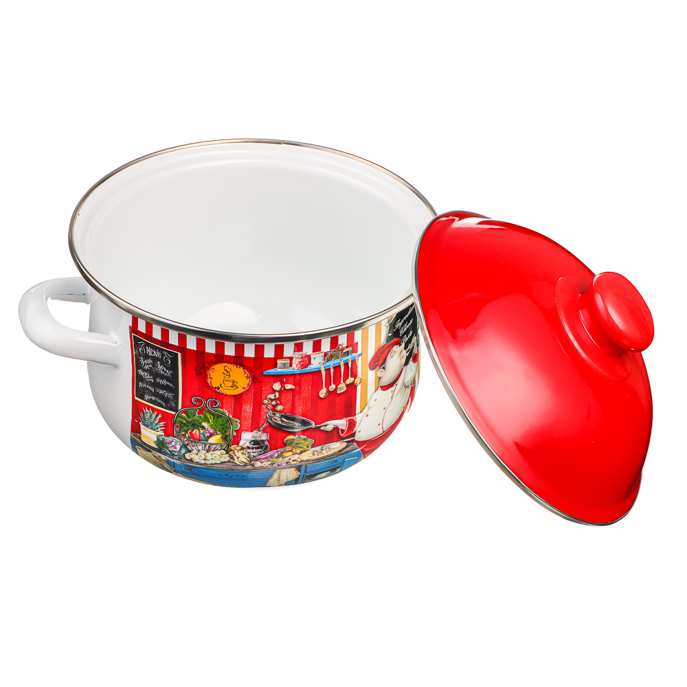 VETTA Повар Кастрюля эмалированная, 18см, 2,0л, индукция, арт.№ 894-439