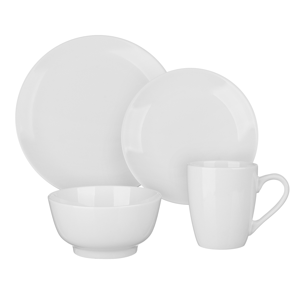 MILLIMI Набор посуды 16 предметов, белый, фарфор, арт.№ 816-038