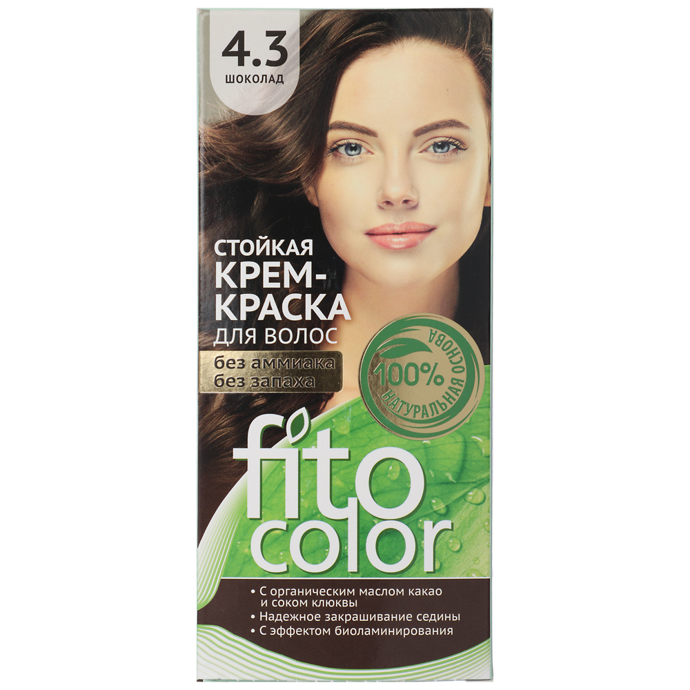 Крем-краска стойкая для волос серии "Fitocolor", тон шоколад 115мл, 4824, арт.№ 972-041