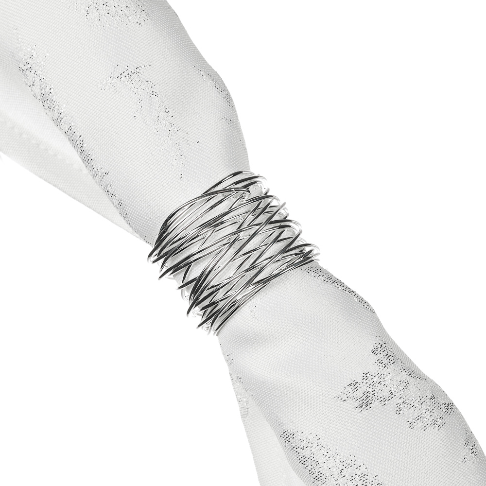 PROVANCE Ноэль Кольцо для салфеток 2шт, 100% металл, серебро, арт.№ 492-182