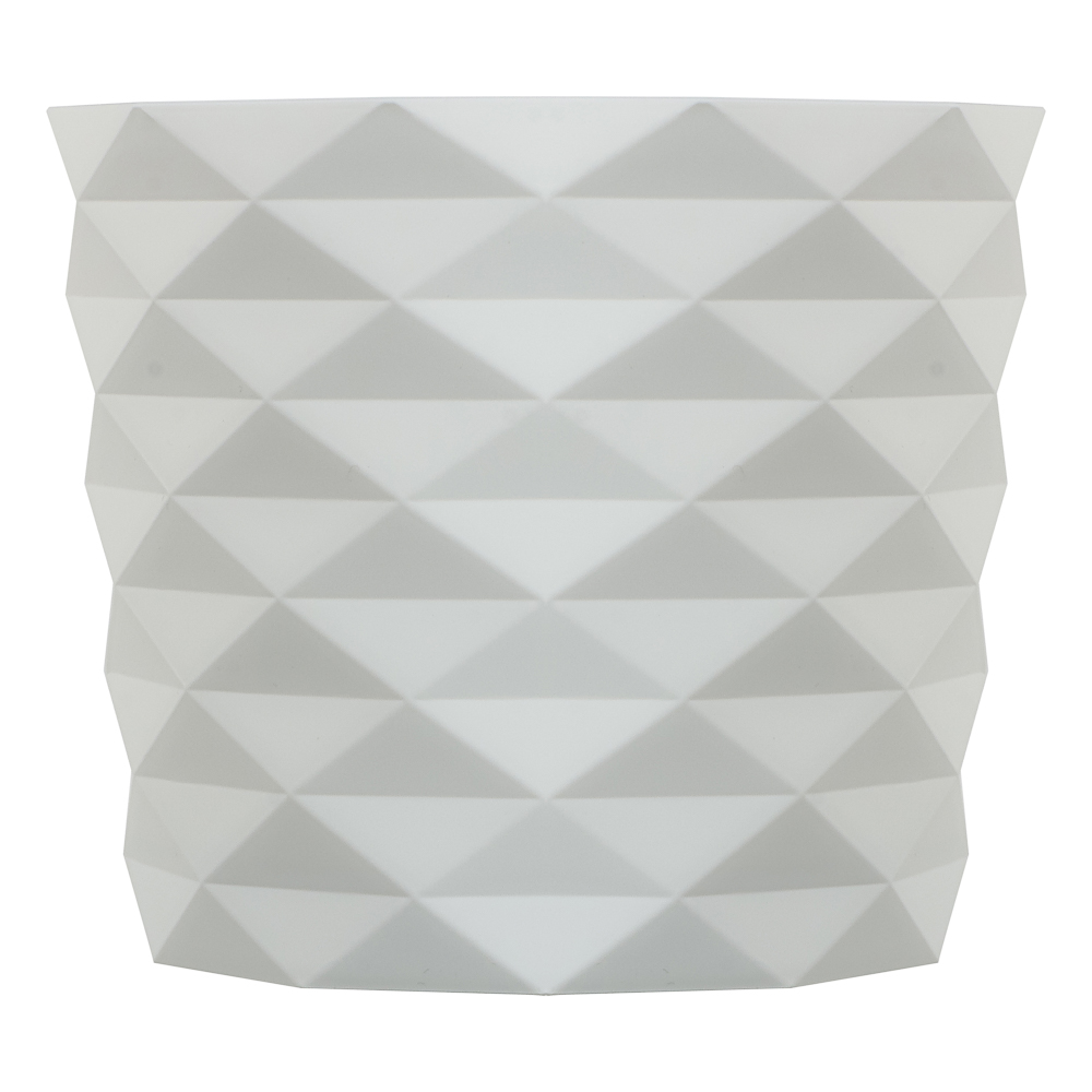 Кашпо для цветов "Диамант" 1,5л, d14см, h13см, цвет белый, арт.№ 164-421