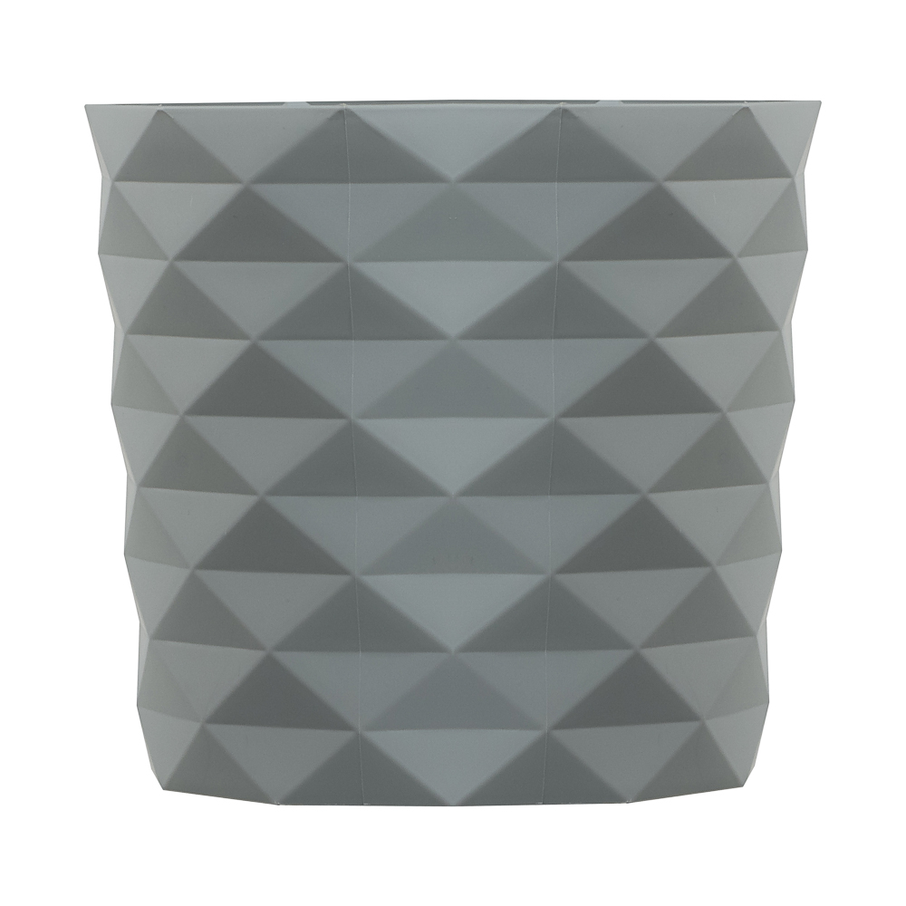 Кашпо для цветов "Диамант" 1,5л, d14см, h13см, цвет серый жемчуг, арт.№ 164-422