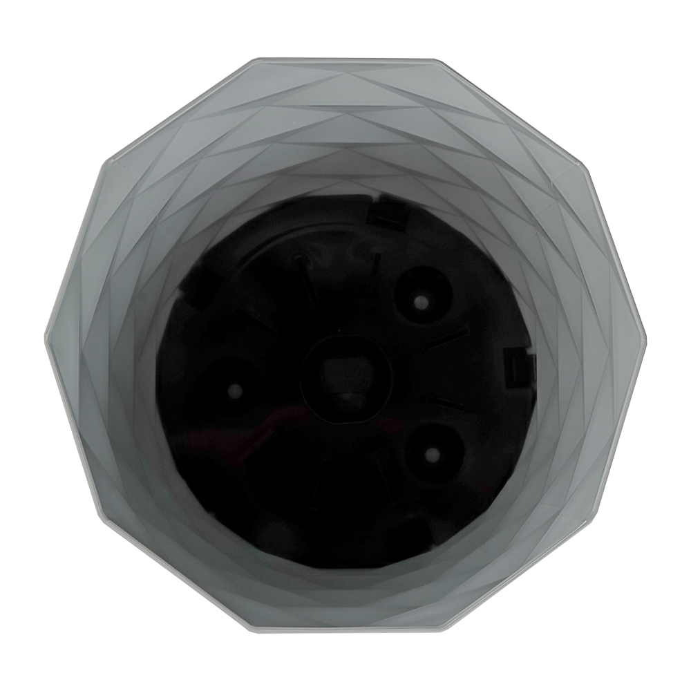 Кашпо для цветов "Диамант" 1,5л, d14см, h13см, цвет серый жемчуг, арт.№ 164-422