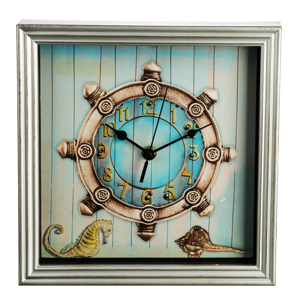 LADECOR CHRONO Часы настенные с панно, 24,3x24,3x5см, пластик, 1хАА, арт 2, арт.№ 581-933