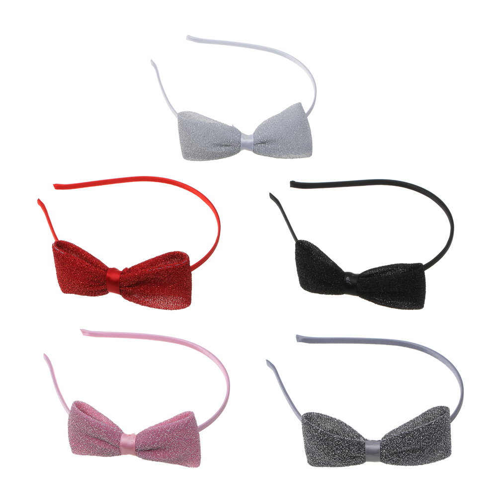 ЮНИLOOK Ободок для волос, 0,5см, полиэстер, сплав, 5 цветов, ACS-134нг, арт.№ 323-046