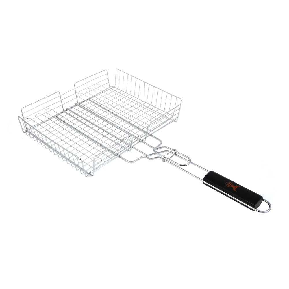 Решетка-гриль хром. тм GRILLBOOM, 25х33х5см, арт.№ 104-026