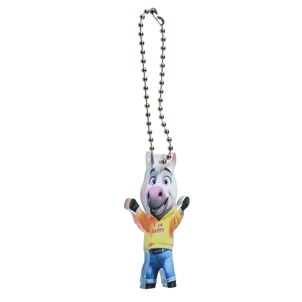 Брелок Лошадка 6 см, акрил 3 мм, печать УФ, 8 дизайнов., арт.№ 705-508