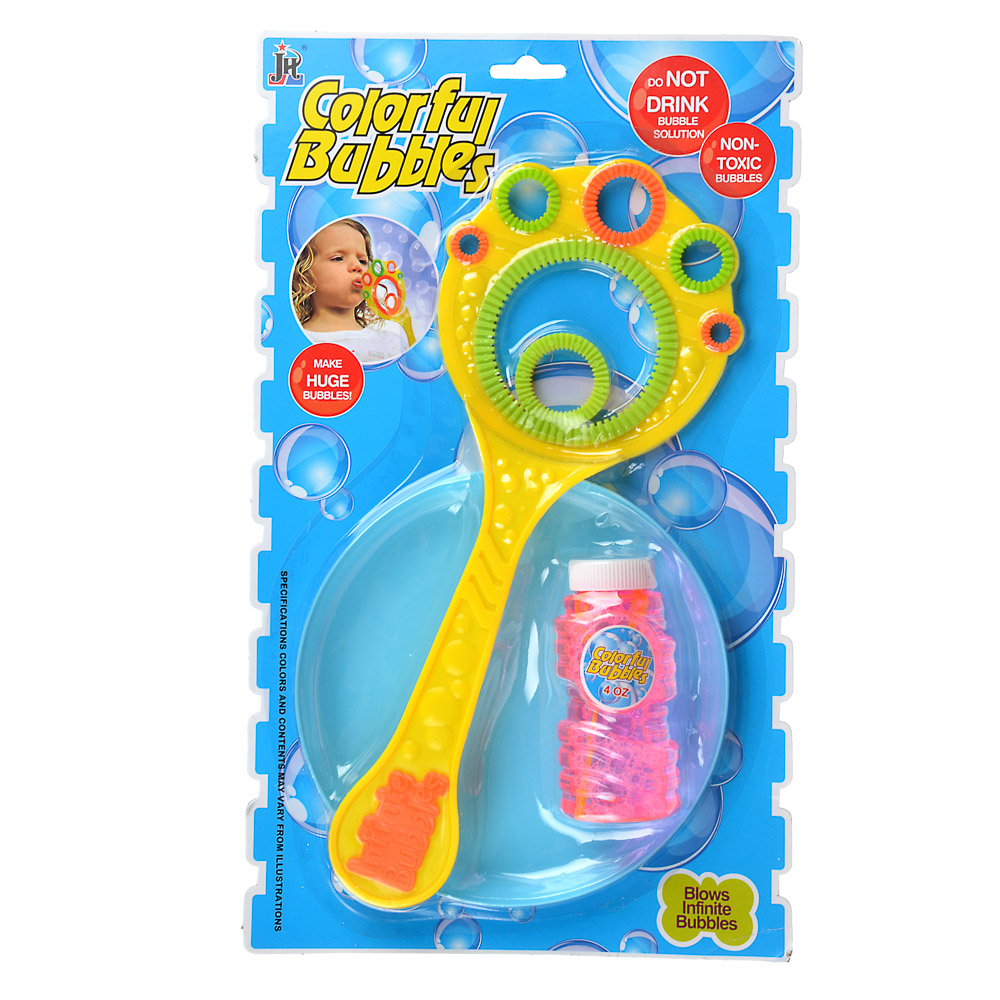 ИГРОЛЕНД Мыльные пузыри с тарелочкой, 3пр., 118мл, мыльный р-р, ABS, 21,5х36х2,5см, арт.№ 460-017