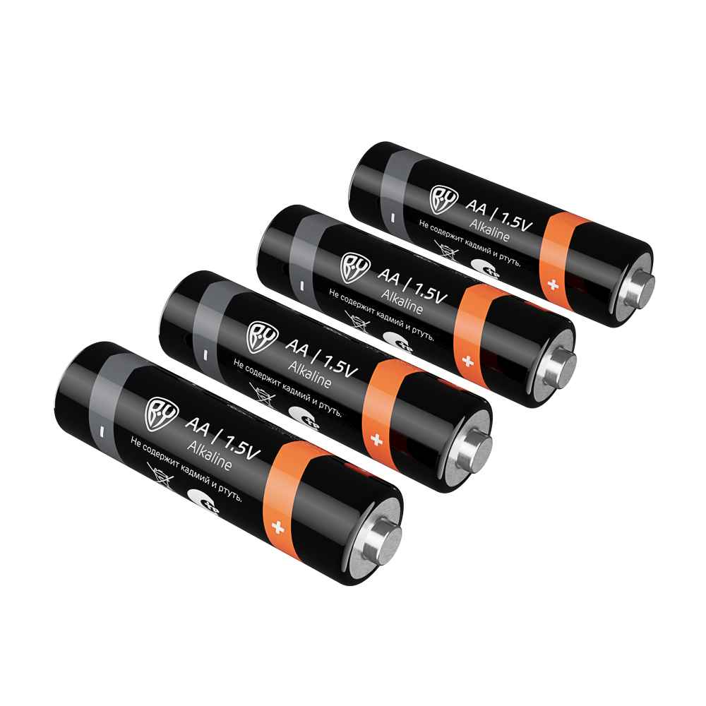Батарейки AA BY (LR06) 4шт в блистере, щелочные 1.5V, высокой ёмкости, арт.№ 917-112