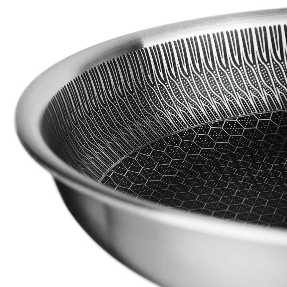 SATOSHI Савона Сковорода Triply 3-х слойная 20х4,0см, нерж.сталь 18/10, антиприг.покр. "соты", инд, арт.№ 822-150