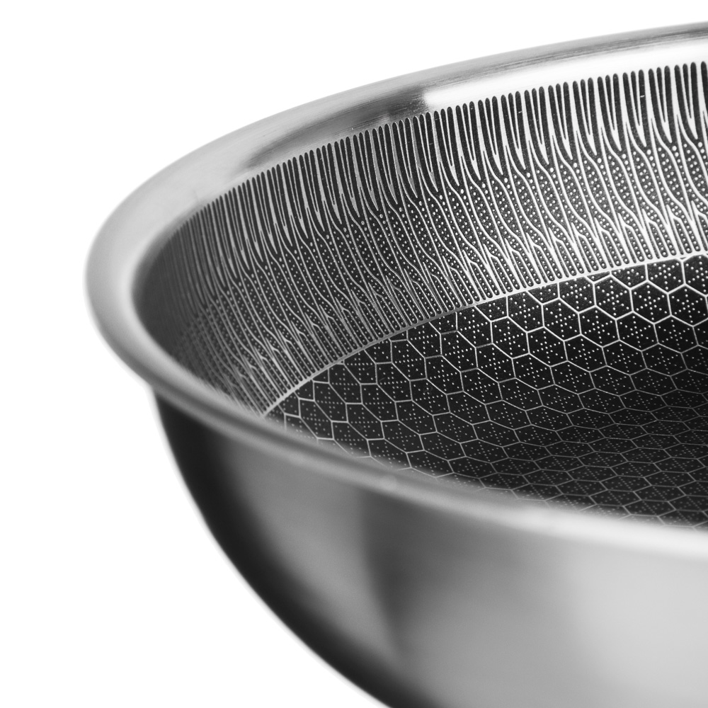 SATOSHI Савона Сковорода Triply 3-х слойная 26х5,0см, нерж.сталь 18/10, антиприг.покр. "соты", инд, арт.№ 822-195