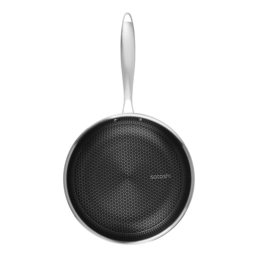 SATOSHI Савона Сковорода Triply 3-х слойная 26х5,0см, нерж.сталь 18/10, антиприг.покр. "соты", инд, арт.№ 822-195