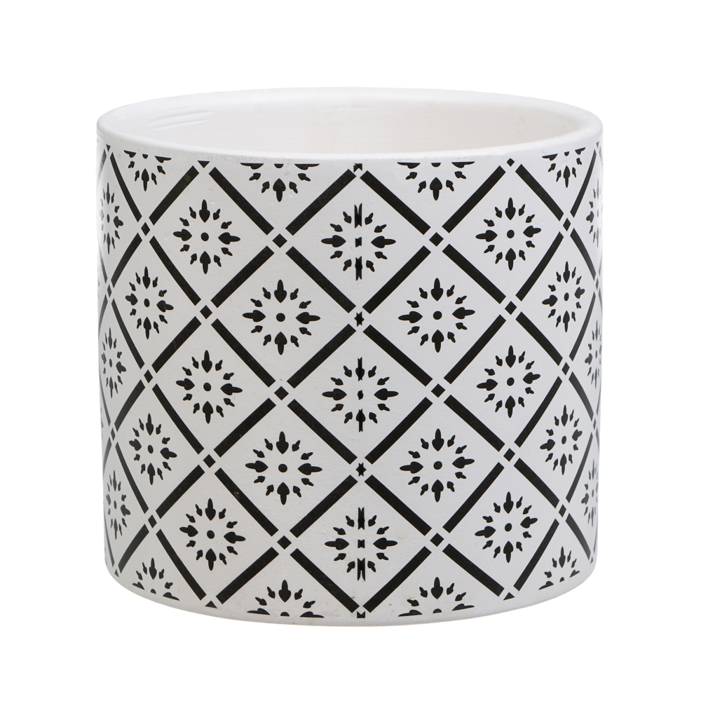 Кашпо тм INBLOOM, 10х9см, керамика, диз.2, арт.№ 164-408