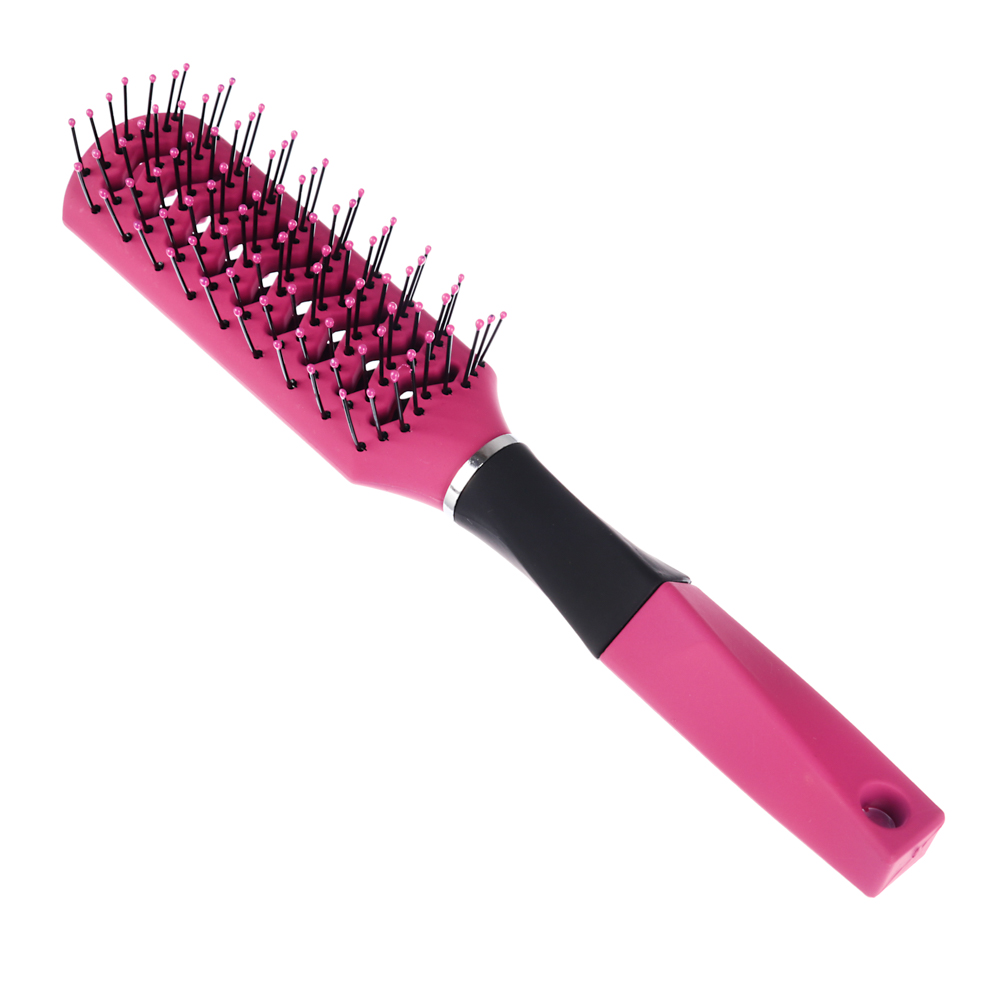 Расческа массажная тм ЮНИLOOK Грани, пластик, 23.5х4,2см, 4 цвета, арт.№ 319-142