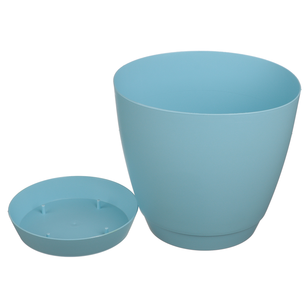 Горшок Камея с поддоном 3,2л бежевый, терракот, голубой, арт.№ 164-034