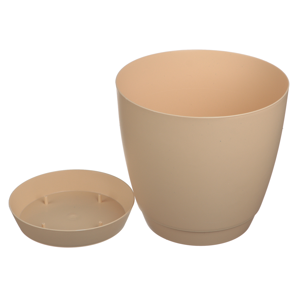 Горшок Камея с поддоном 3,2л бежевый, терракот, голубой, арт.№ 164-034