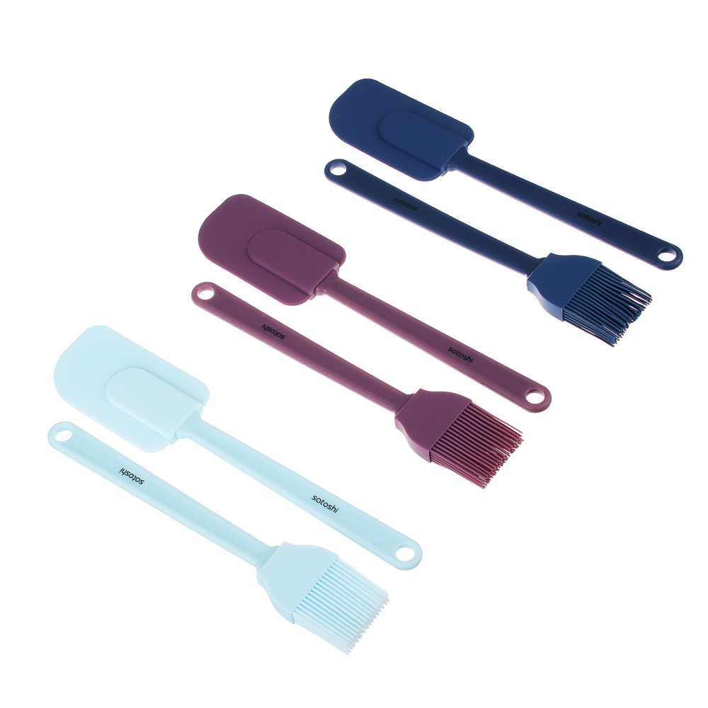 SATOSHI Малибу Набор 2пр, кисточка кондитерская, лопатка, силикон 349, арт.№ 884-455