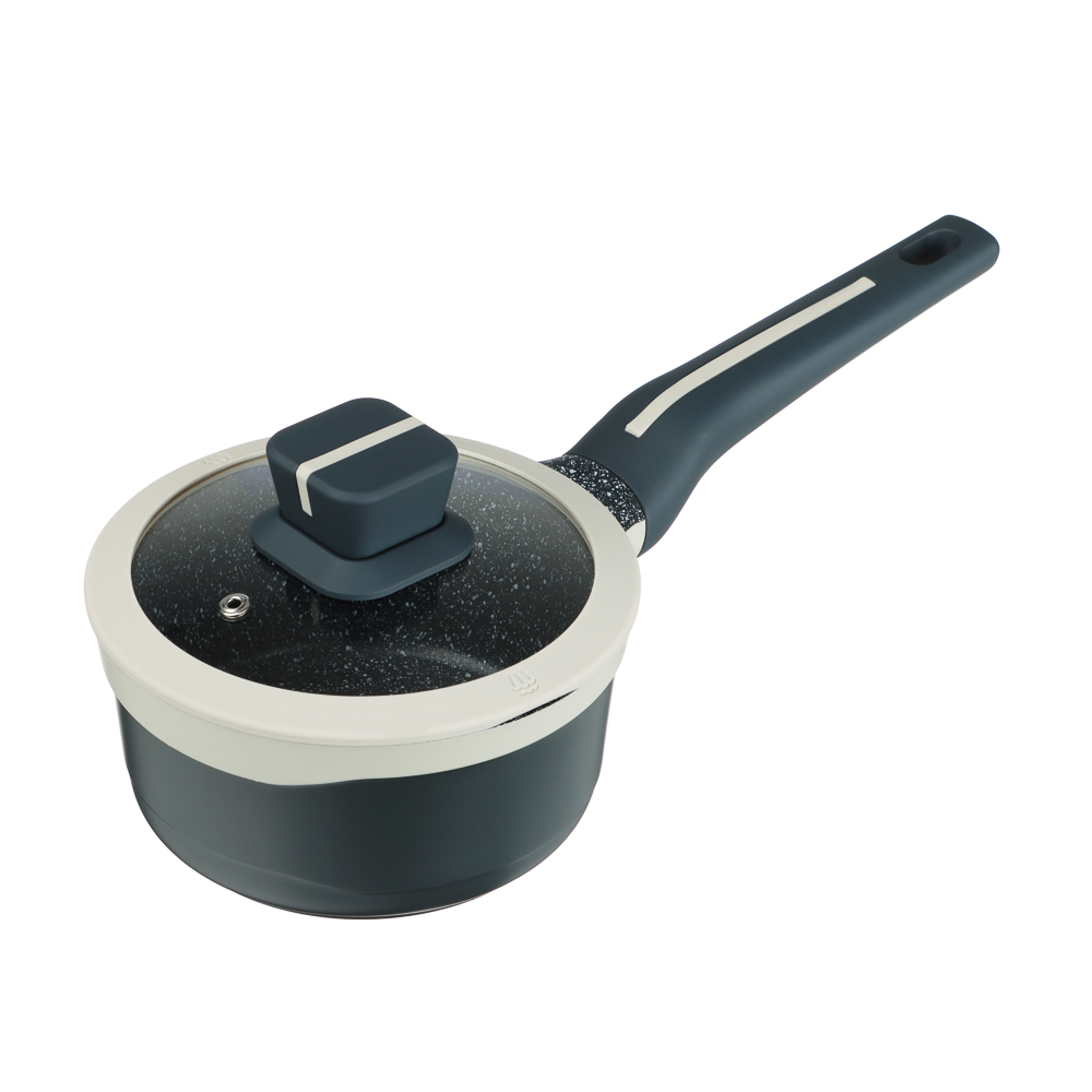 SATOSHI Кай Ковш с крышкой литой 1,3л, 16х8см, антипригарное покрытие, индукция, арт.№ 846-709