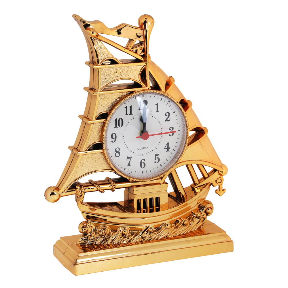 LADECOR CHRONO Будильник в виде парусника 21х6х16см, 1хAA, пластик, арт.№ 529-211